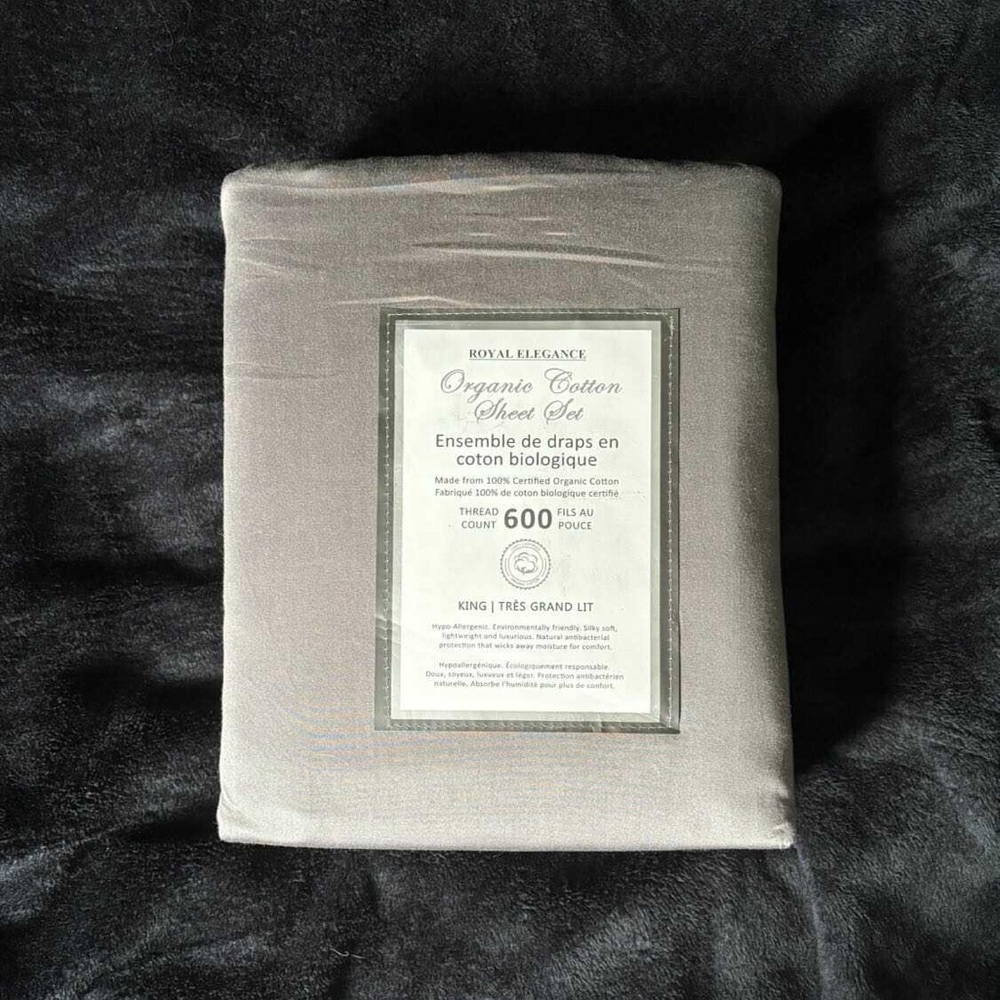 King Bed Sheet Set | Organic Cotton | Royal Elegance | 600 Thread Count